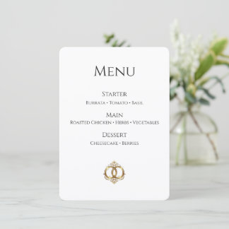 Elegant Wedding Menu Card | Modern Abstract