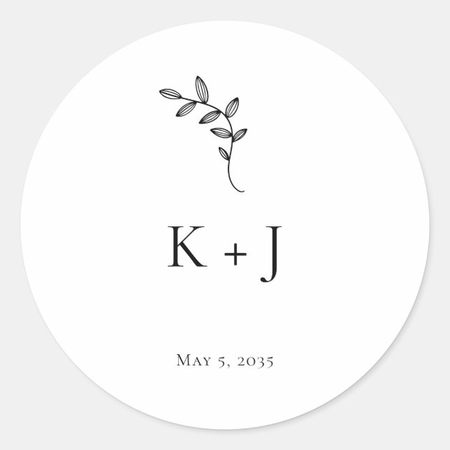 Elegant Wedding Minimal Envelope Seal (Front)