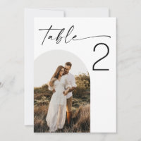 Elegant Wedding | Minimalist Photo Table Number