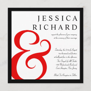 Elegant Wedding Modern Typography Invites