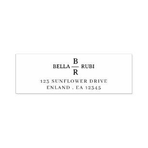 Elegant Wedding Monogram Mr & Mrs Self-inking Stamp