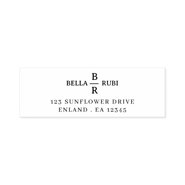 Elegant Wedding Monogram Mr & Mrs Self-inking Stamp (Design)