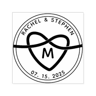 Elegant Wedding Monogram Self-inking Stamp