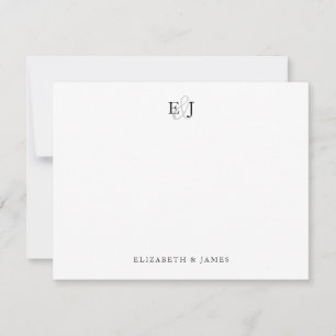 Elegant Wedding Monogrammed Card