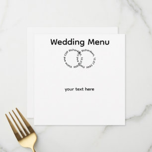 Elegant Wedding, Names,  Menu