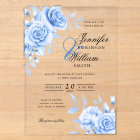 Elegant Wedding Navy Blue Roses Floral Theme