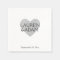 Elegant wedding paper napkins | Silver heart