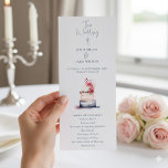 Elegant Wedding Party Card with Watercolor Cake<br><div class="desc">Guide your guests through your special day with this modern wedding party card, featuring a chic watercolor wedding cake illustration. Clean, tall serif fonts organise the wedding party roles and names with style, while a heartfelt thank you note at the bottom expresses your appreciation. This elegant card blends minimalism with...</div>