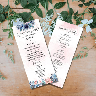 Elegant Wedding Party Program
