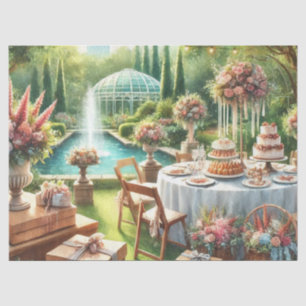 Elegant Wedding Party Table Gifts Flowers Tissue Paper