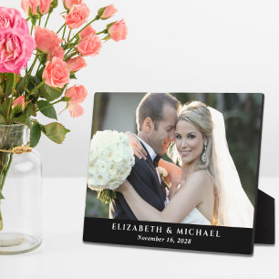 Elegant Wedding Personalised Photo Plaque