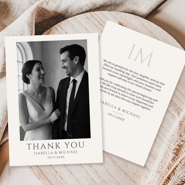 Elegant Wedding Photo Card With Message (Creator Uploaded)