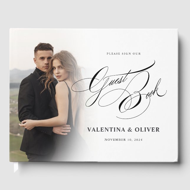 Elegant Wedding Photo Display Guest Book (Front)