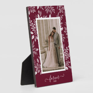 Elegant Wedding Photo Frameless Picture Easel Plaque