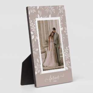 Elegant Wedding Photo Frameless Picture  Easel Plaque