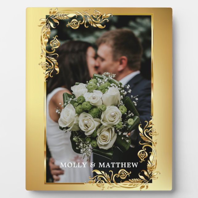  Elegant wedding Photo Plaque (Front)