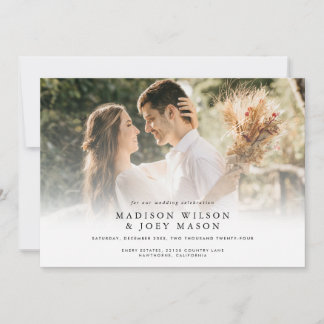 Elegant Wedding Photo smooth transition Invitation