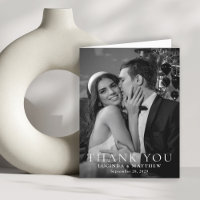 Elegant Wedding Photo Thank You