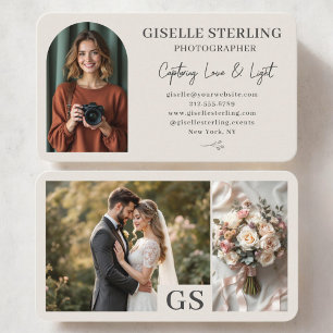 Elegant Wedding Photographer Business Card