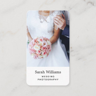 Elegant Wedding Photographer Vertical Business Card