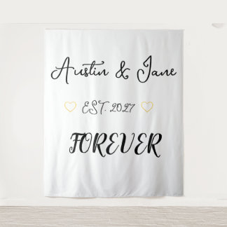 Elegant Wedding Photoshoot Backdrop Tapestry