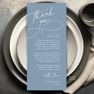 Elegant Wedding Place Setting Thank You Card