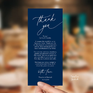 Elegant Wedding Place Setting Thank You Card