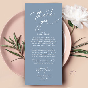 Elegant Wedding Place Setting Thank You Card