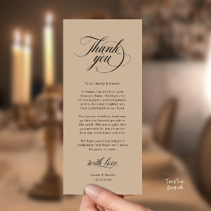 Elegant Wedding Place Setting Thank You Card