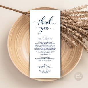 Elegant Wedding Place Setting Thank You Card