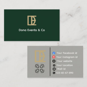 Elegant Wedding Planner Business Card