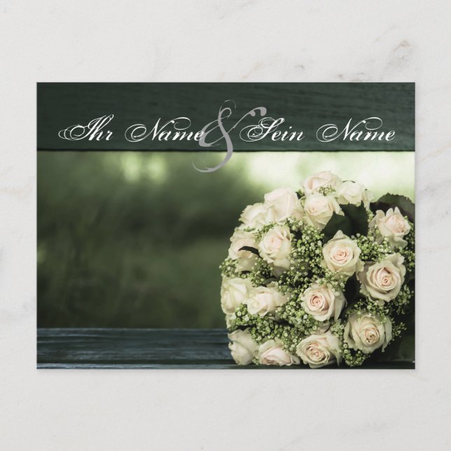 Elegant Wedding Postcard (Front)