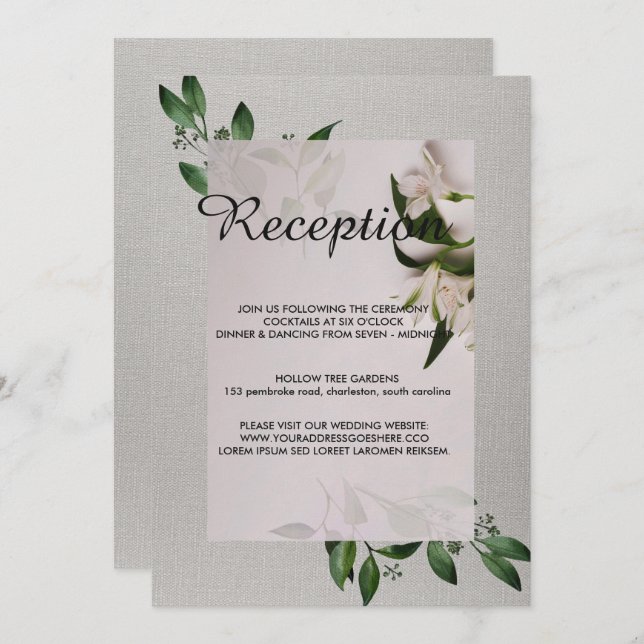 Elegant  wedding program (Front/Back)