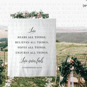Elegant Wedding Quote Backdrop Banner  Tapestry