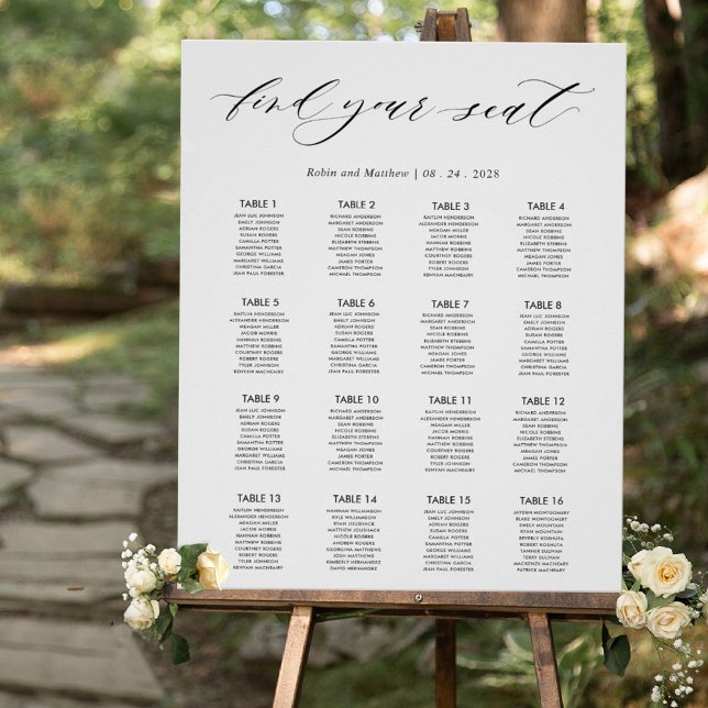 Elegant Wedding Reception Seating Chart Sign (Creator Uploaded)