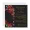 Elegant Wedding Red Roses Gold Black