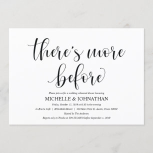 Elegant Wedding Rehearsal Dinner Invitation Card
