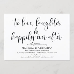 Elegant Wedding Rehearsal Dinner Invitation Card
