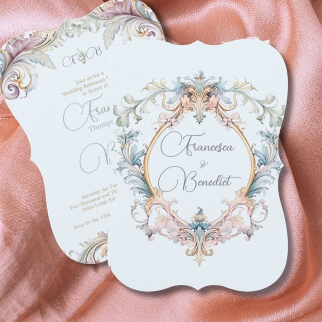 Elegant Wedding Rehearsal Dinner Regency Blue  (Creator Uploaded)