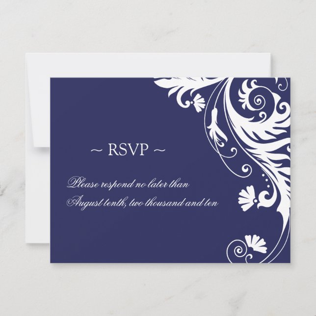 Elegant Wedding Reply Cards (Front)