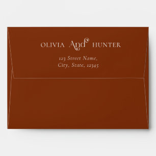 Elegant  Wedding Return Address 5x7 Envelope