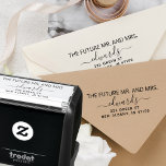 Elegant Wedding Return Address Future Mr and Mrs Self-inking Stamp<br><div class="desc">Elegant Wedding Return Address Future Mr and Mrs self-inking stamp.</div>