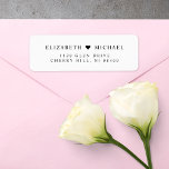 Elegant Wedding Return Address Return Address Label<br><div class="desc">Chic return address labels for your wedding invitations,  save the dates,  engagement announcements,  couples shower invites,  thank you cards and other correspondence. Personalise your monogram with your names joined by a heart in elegant typography.</div>