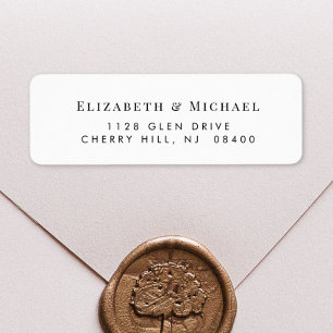Elegant Wedding Return Address Return Address Label