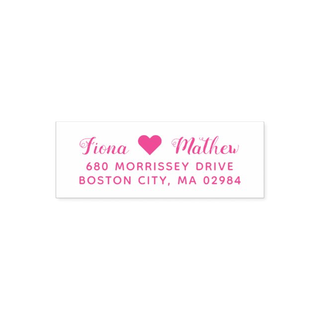Elegant Wedding Return Address Self-inking Stamp (Design)
