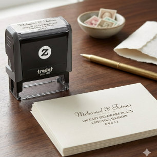 Elegant Wedding Return Address Stamp