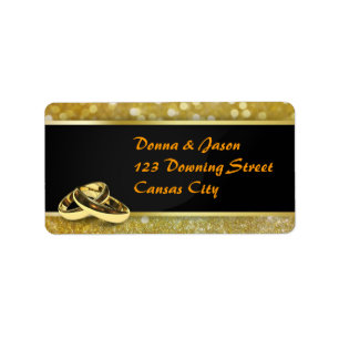 Elegant Wedding Rings - Address Label