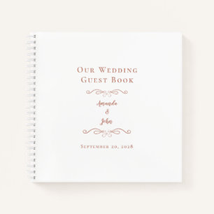 Elegant Wedding Rose Gold Chic Budget Guest Book 