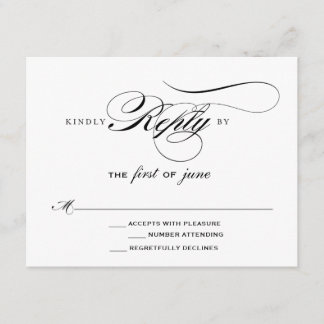 Elegant Wedding RSVP Card