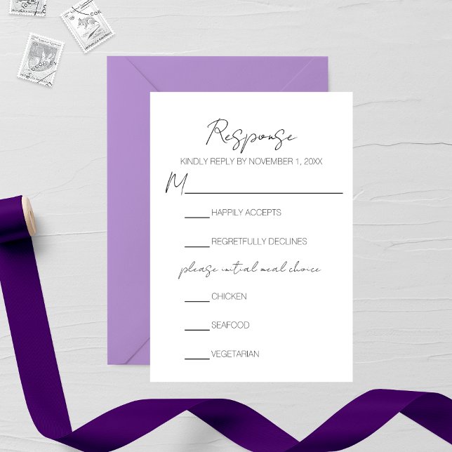 Elegant Wedding RSVP Card (Creator Uploaded)